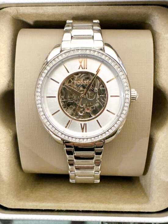 Fossil BQ3727 Vale Automatic Skeleton Silver Women\'s Watch main image 6